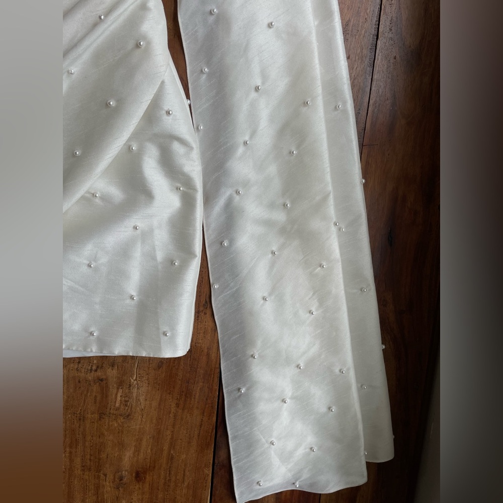 Sachin + Babi Ivory One-Shoulder Pearl-Embellished Mini Dress - Picture 5 of 15